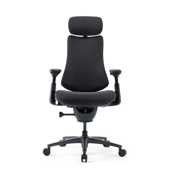 High-end Sedia da ufficio LiberNovo Omni Pro in grigio scuro con poggiatesta e braccioli regolabili di Libernovo