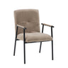 Poltrona Lifea Flex con rivestimento in tessuto marrone e struttura in metallo nero di hjh LIVING