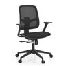 Sedia Home Office Malio nera con schienale in rete e braccioli di hjh OFFICE