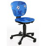 Sedia girevole per bambini MAXX KID blu con motivo a calcio e base a stella nera con ruote di Topstar