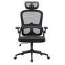 Sedia da ufficio professionale MC102C-M101 in nero con schienale in rete e poggiatesta di Sihoo