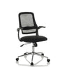 Sedia Home Office MIKO B ECO nera con schienale in rete e base lucida di hjh OFFICE