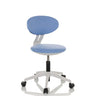 Sedia girevole per bambini MINIMOVO blu con base bianca e rotelle di hjh OFFICE