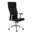 Poltrona di lusso MONZA 20 con rivestimento nero, braccioli e base a cinque razze di hjh OFFICE