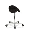 Sgabello a sella MOVE-TEC 3D PRO I nero con base a stella cromata e ruote di hjh OFFICE