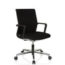 Sedia da ufficio professionale MOVE-TEC 3D nera con braccioli e base a stella lucida di hjh OFFICE