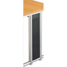 Pannello laterale NANO NSSB in grigio scuro con superficie perforata e parti del telaio argentate di hjh OFFICE PRO