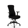 Sedia da ufficio professionale OFFICE XT PRO nera con braccioli e base a stella con ruote di hjh OFFICE