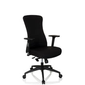 Sedia da ufficio professionale OFFICE XT PRO nera con braccioli e base a stella con ruote di hjh OFFICE