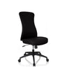 Sedia da ufficio professionale OFFICE XT nera con rivestimento in tessuto e cinque rotelle di hjh OFFICE