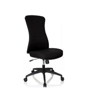 Sedia da ufficio professionale OFFICE XT nera con rivestimento in tessuto e cinque rotelle di hjh OFFICE