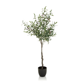 Piante artificiali verdi OLIVE a forma di ulivo con vaso nero di hjh OFFICE