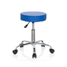 Sgabello girevole blu OPERATOR II con base a stella cromata e cinque ruote di hjh OFFICE