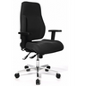 Sedia da ufficio professionale P91 AL.G3 nera con braccioli e base a stella lucida di Topstar