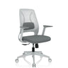 Sedia Home Office PARFERIO W grigia con schienale in rete e base a rotelle di hjh OFFICE