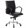 Poltrona professionale PARMA 10 nera con rivestimento trapuntato e base cromata di hjh OFFICE