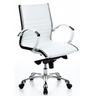 Poltrona professionale PARMA 10 in bianco crema con braccioli e base in cromo lucido di hjh OFFICE