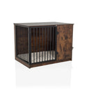 Trasportino per cane PAWHOME S marrone con griglie metalliche e superficie di riposo chiara di hjh LIVING
