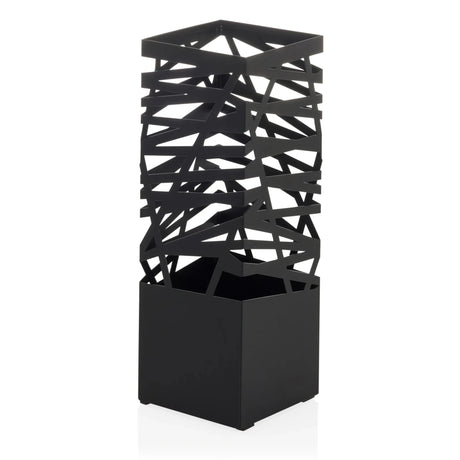 Portaombrelli nero PLUVARIS con motivo a griglia geometrica nella parte superiore di hjh LIVING