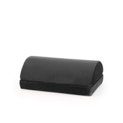Poggiapiedi nero Podi Velvet 1 con una superficie imbottita semicircolare di hjh OFFICE