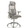High-end Sedia da ufficio POFIT G GEN2 con rivestimento in rete grigio chiaro e poggiatesta di hjh OFFICE