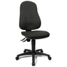 Sedia Home Office POINT 60 con rivestimento in tessuto antracite e base a rotelle di Topstar