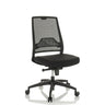 Sedia da ufficio professionale PORTO ECO I in nero con schienale in rete e seduta imbottita di hjh OFFICE