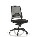 Sedia da ufficio professionale PORTO ECO I in nero con schienale in rete e seduta imbottita di hjh OFFICE