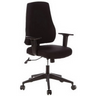 Sedia da ufficio professionale PRO-TEC 100 nera con braccioli e base a stella con ruote di hjh OFFICE