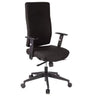 Sedia da ufficio professionale PRO-TEC 300 nera con schienale alto e braccioli su ruote di hjh OFFICE