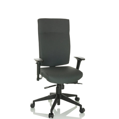 Sedia da ufficio professionale PRO-TEC 300 in antracite con braccioli e cinque ruote di hjh OFFICE