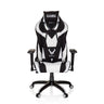 Sedia da gaming PROMOTER II in combinazione di colori bianco e nero con poggiatesta e cuscino lombare di hjh OFFICE