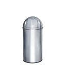 Cestini PUSH 35L in cromo lucido con coperchio a pressione di hjh OFFICE