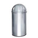 Cestini PUSH 50L in cromo lucido con coperchio a pressione di hjh OFFICE