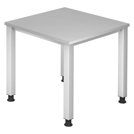 Scrivania grigia regolabile in altezza QUEO 8 S con piano quadrato di hjh OFFICE PRO