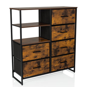 Cassettiera RAGALA in rovere affumicato con struttura in metallo nero e cinque cassetti di hjh LIVING