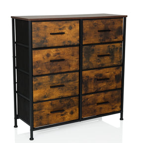 Cassettiera RAGALA LIGHT in rovere affumicato con otto cassetti e struttura in metallo nero di hjh LIVING