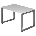Scrivania regolabile in altezza REGO 12 G in grigio e grafite con piano rettangolare di hjh OFFICE PRO