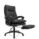 Poltrona Home Office RELAX CL 200 nera in ecopelle con poggiapiedi estraibile di MyBuero