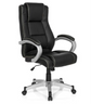 Sedia da gaming RELAX CL180 nera con rivestimento in ecopelle e braccioli argentati di MyBuero