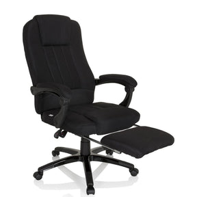 Poltrona Home Office RELAX CL190 nera con poggiapiedi integrato e braccioli di MyBuero