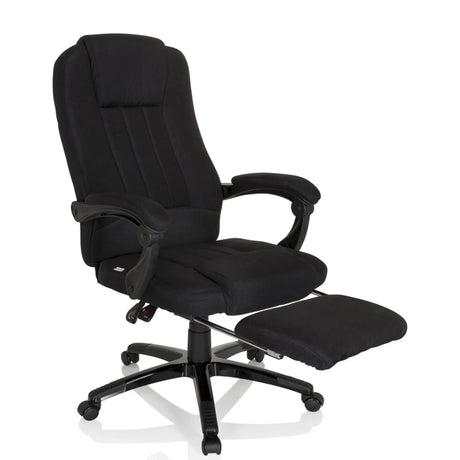 Poltrona Home Office RELAX CL190 nera con poggiapiedi integrato e braccioli di MyBuero