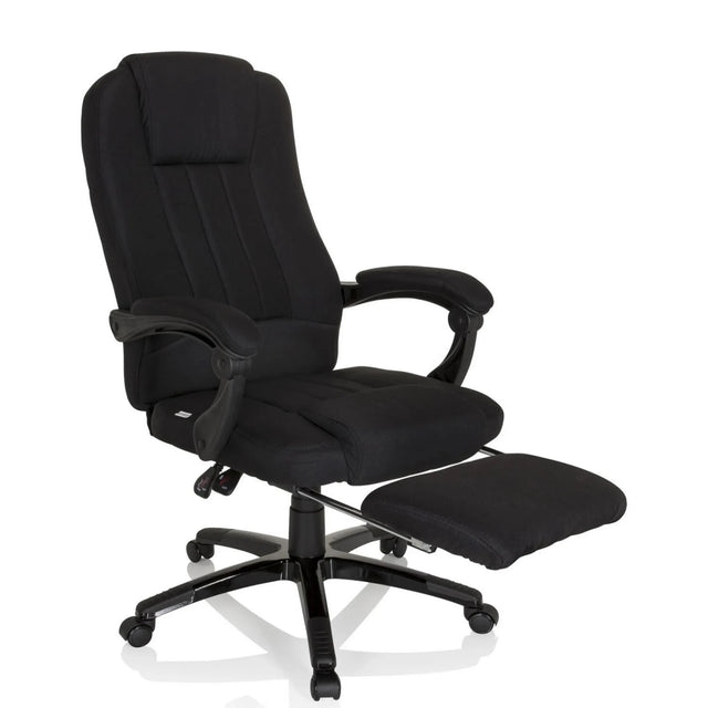 Poltrona Home Office RELAX CL190 nera con poggiapiedi integrato e braccioli di MyBuero