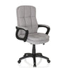 Poltrona Home Office RELAX CX 120 con rivestimento in tessuto grigio e braccioli neri di MyBuero
