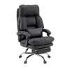 Poltrona Home Office Relax Legoro nera con poggiapiedi estraibile e cuscino lombare di MyBuero