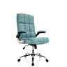 Poltrona Home Office RELAX WD 100 con rivestimento in tessuto verde menta e base lucida di MyBuero