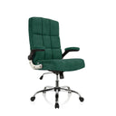 Poltrona Home Office RELAX WD 100 in velluto a coste verde scuro con base lucida di MyBuero