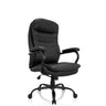 Sedia girevole RELAX XXL B in ecopelle nera con imbottitura trapuntata di hjh OFFICE