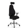 High-end Sedia da ufficio RESISTIO con rivestimento nero, poggiatesta e braccioli di hjh OFFICE