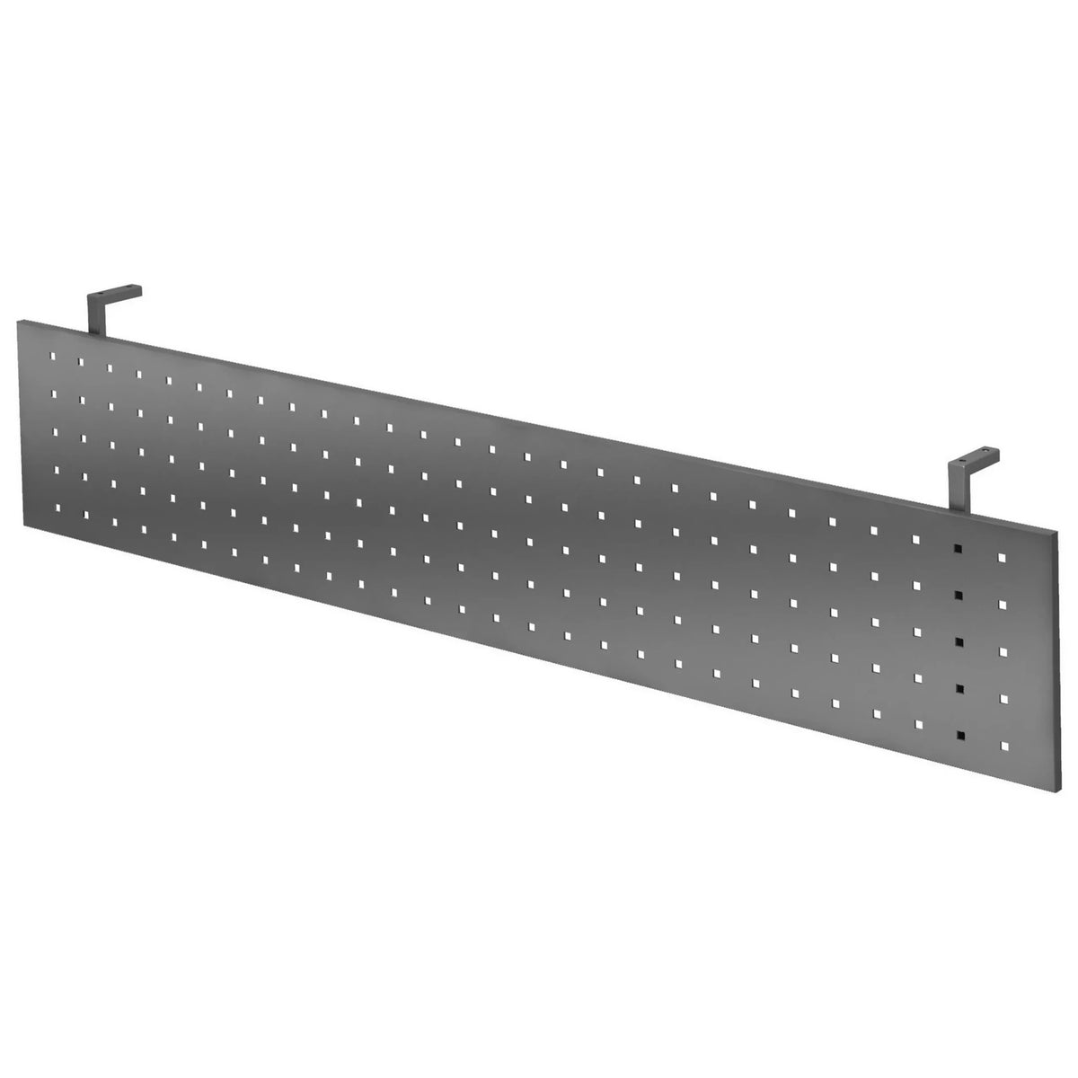 Schermatura visiva color grafite RSI 12 G con motivi a fori quadrati e due supporti di hjh OFFICE PRO